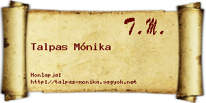 Talpas Mónika névjegykártya